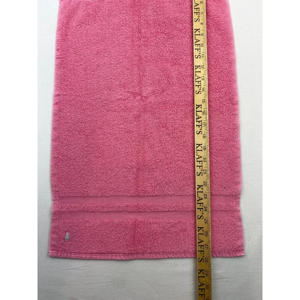 RALPH LAUREN Home Hand Towel Set of 2 Loop Cotton Terry Pink USA 16